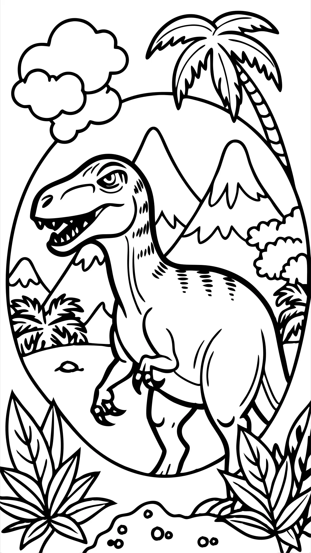 blue jurassic world coloring page